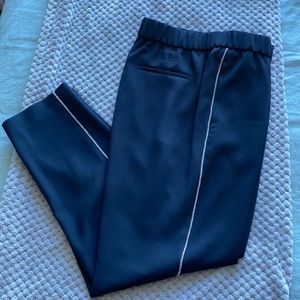 Black Peserico pants with elastic waistband